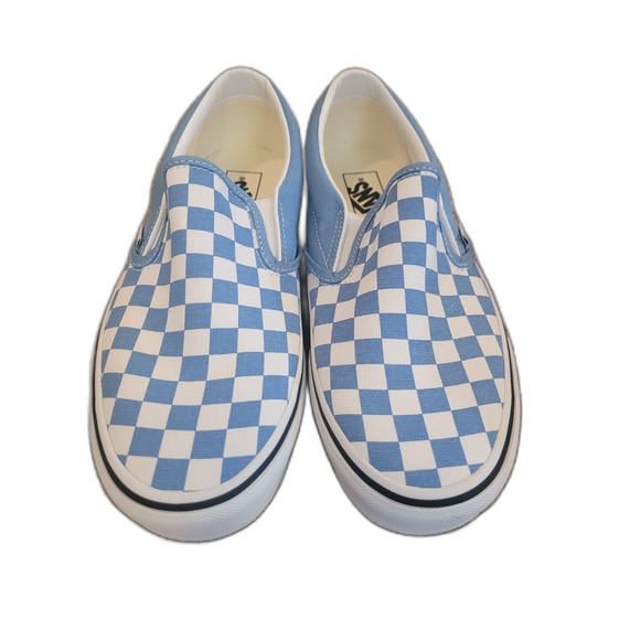 Vans Classic Slip-On Color Theory Checkerboard Blue White Men\'s 8.5 NIB